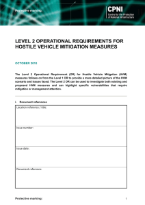 Level 2 operational requirements for hostile vehicle mitigation