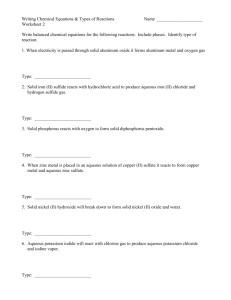 Writing Equations and Classifying Type Worksheet