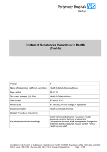 The control of substances hazardous to health regulations 2002