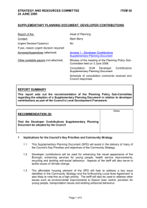 supplementary planning document: developer contributions
