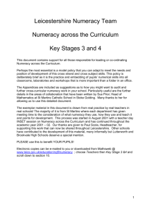 Whole School Numeracy Policy