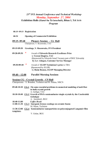 Final Program, and list of Posters in Word format