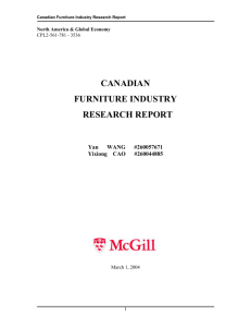 Canadian Furniture Industry Research Report