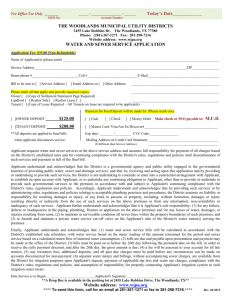 THE WOODLANDS MUNICIPAL UTILITY DISTRICTS