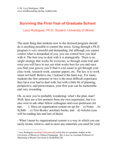Surviving the First Year of Graduate School