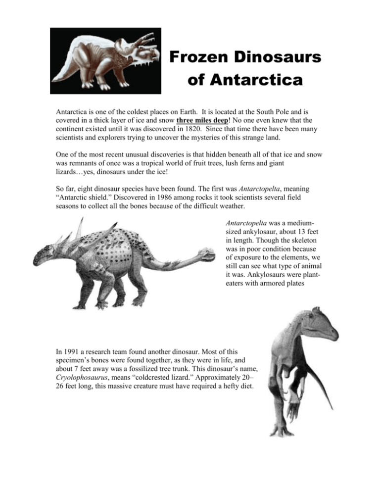 Frozen Dinosaurs of Antarctica