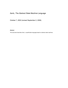 AsmL: The Abstract State Machine Language