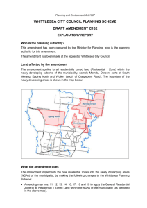 Whittlesea C182 Explanatory Report Exhibition