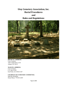 Utoy Cemetery Association, Inc. Burial P[...]