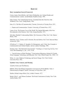 Media Ecology Book List