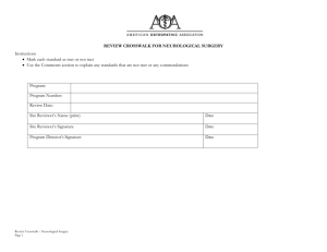 Review Crosswalk – Neurological Surgery