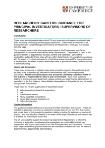 researchers` careers: guidance for principal investigators
