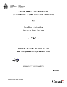 CHARTER PERMIT APPLICATION GUIDE (International flights other