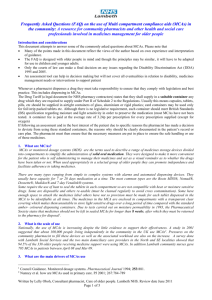 Frequently Asked Questions on Multi compartment aids (MCAs)