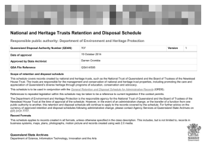 National and Heritage Trusts Retention and Disposal Schedule