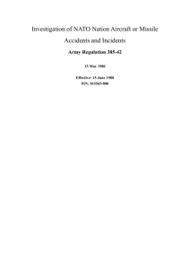 Investigation of NATO Nation Aircraft or Missile Accidents and
