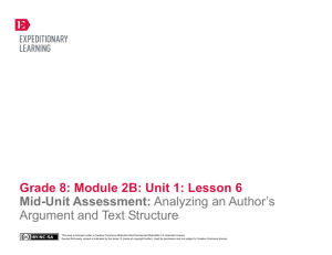 Grade 8 Module 2B, Unit 1, Lesson 6