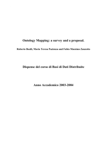 Ontology Mapping - Università degli Studi di Roma Tor Vergata