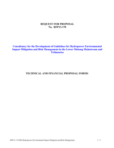 Technical and Financial Proposal Forms