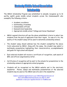 Kentucky Middle School Association Scholarship Program