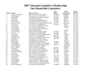 2002 Nebraska Legislative Membership