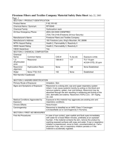 Firestone Fibers and Textiles Company Material Safety Data Sheet