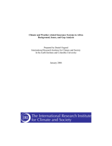 Climate and Weather related Insurance Systems in Africa