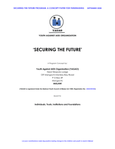SECURING THE FUTURE PROGRAM: A CONCEPT PAPER FOR