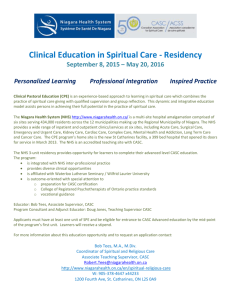 Clinical Education in Spiritual Care