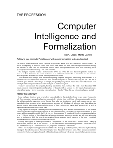 Computer intelligence
