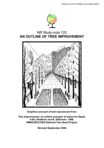 NR Study-note 122 AN OUTLINE OF TREE IMPROVEMENT