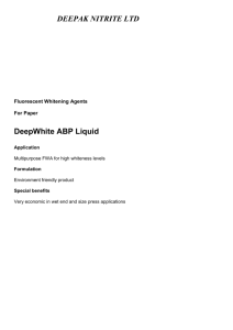 Fluorescent Whitening Agents - TRIPLE CROWN INTERNATIONAL
