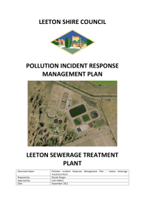 Pollutant Incident Response Management Plan