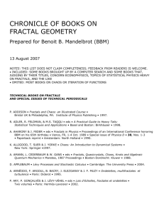Books on fractals  - Department of Mathematics