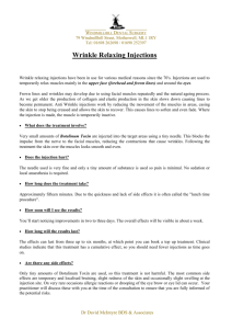 Wrinkle relaxing information sheet