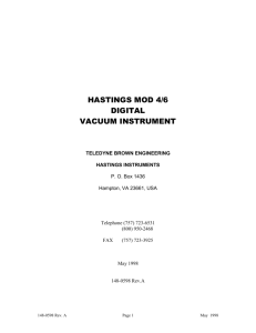 MOD 4/6 - Teledyne Hastings Instruments
