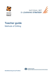 Teacher`s Guide for Methods of Drilling