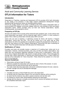 ACLS OTL Information for Tutors