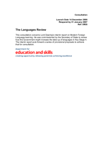 The Languages Review - Department for Education