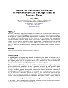 Towards the unification of intuitive and formal game concepts with