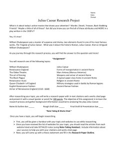Julius Caesar Research Project - Liberty Union High School District