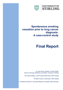 Spontaneous smoking cessation prior to lung cancer diagnosis: a