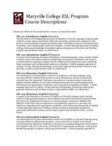 Course Descriptions