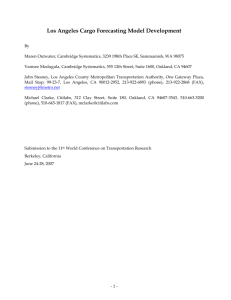 Los Angeles Cargo Forecasting Model Development