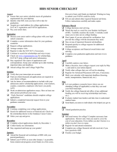 HHS Senior Career and College Planning Checklist