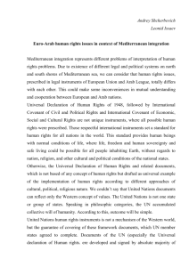 Euro-Arab human rights issues in context of Mediterranean integration