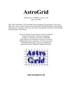 April 2001 - AstroGrid wiki