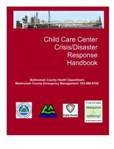 CENTER Handbook - Child Care Resource and Referral of
