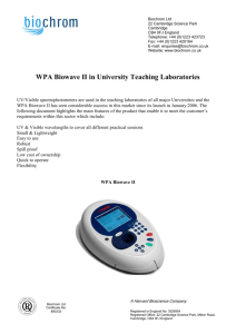 WPA Biowave II in University Teaching Laboratories