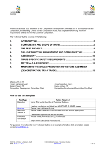 WorldSkills Europe Technical Outline Electronics